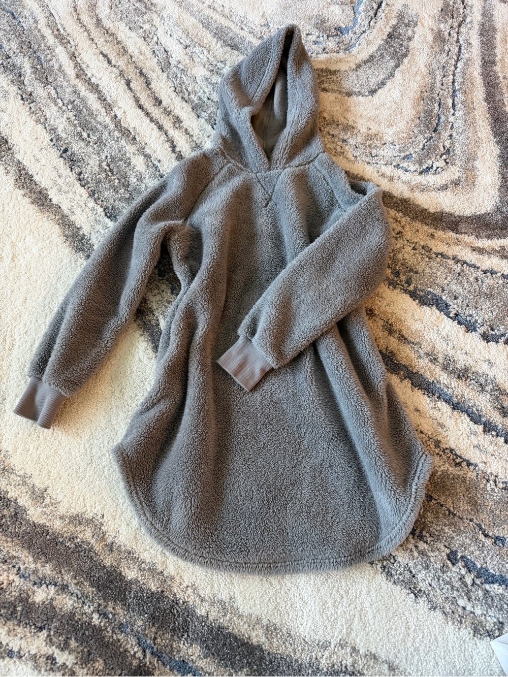 Nordstrom Plush Hooded Sherpa Pullover - Gray